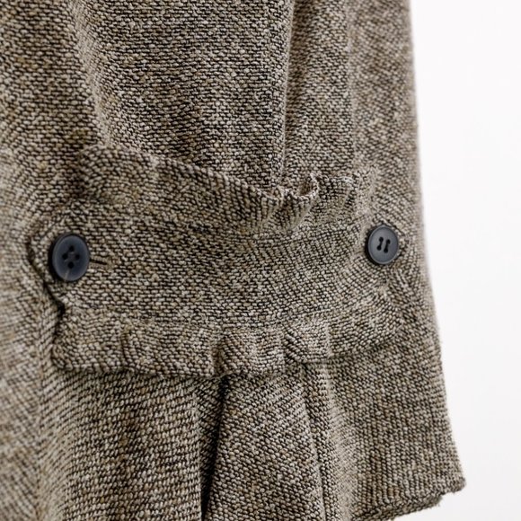 Valentino Brown Tweed Ruffle Pencil Skirt - Picture 7 of 10